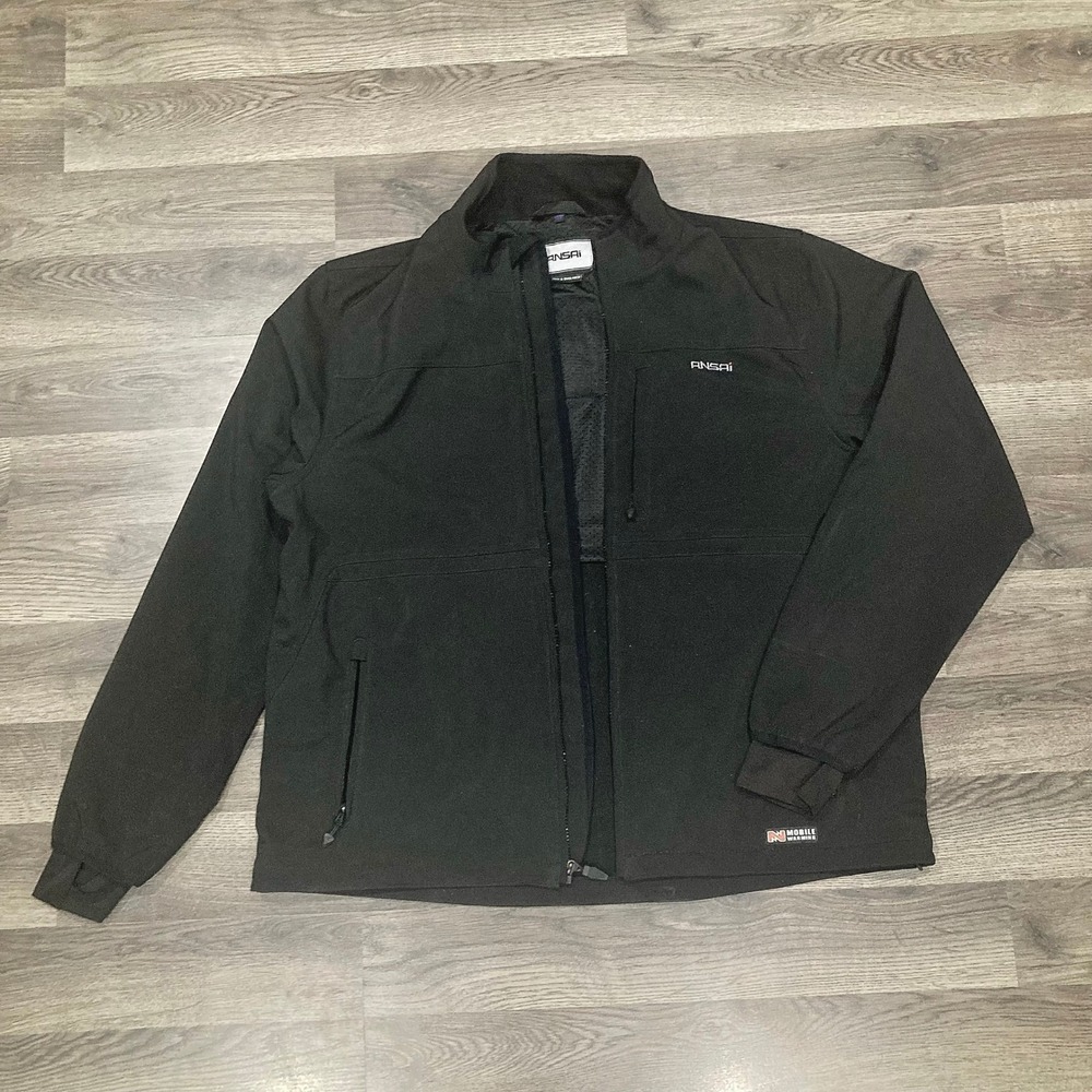 Ansai Mobile Warming Mens 2XL Black Softshell Heated Jacket